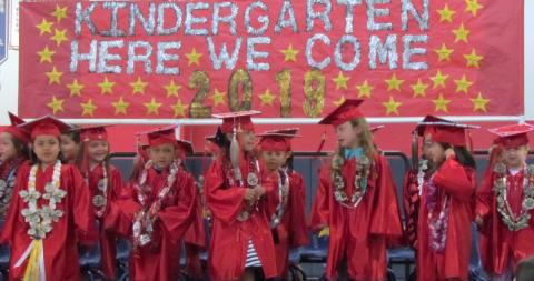 Many of the pre-kindergarten students will return to the Soboba Tribal Preschool in the fall for kindergarten. They were celebrated at a promotion ceremony on June 14 at the Soboba Sports Complex Many of the pre-kindergarten students will return to the Soboba Tribal Preschool in the fall for kindergarten. They were celebrated at a promotion ceremony on June 14 at the Soboba Sports Complex
