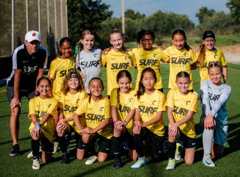 Members of the Surf Select 2014 Girls Blue 11U compete at the 2024 Surf Cup International in Spain, Nov. 28-Dec. 1 under the guidance of Coach Peter Stogsdill, at left. Natalie Murillo is in the front row, far left Members of the Surf Select 2014 Girls Blue 11U compete at the 2024 Surf Cup International in Spain, Nov. 28-Dec. 1 under the guidance of Coach Peter Stogsdill, at left. Natalie Murillo is in the front row, far left