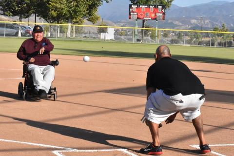 Gerald Norte threw out the fist pitch in honor of his son Jeffery Norte to mark the start of the 2019 N.I.A.A. All Native Fastpitch Softball Tournament at the Soboba Reservation. Gerald Norte threw out the fist pitch in honor of his son Jeffery Norte to mark the start of the 2019 N.I.A.A. All Native Fastpitch Softball Tournament at the Soboba Reservation.