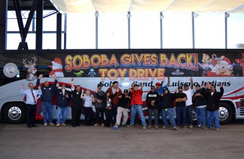 Volunteers help with 2017's Soboba Gives Back Toy Drive Volunteers help with 2017's Soboba Gives Back Toy Drive
