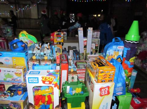 Toys are sorted and stacked onto tables inside the San Jacinto Unified School District after an Unstuff the Bus event in 2018 Toys are sorted and stacked onto tables inside the San Jacinto Unified School District after an Unstuff the Bus event in 2018