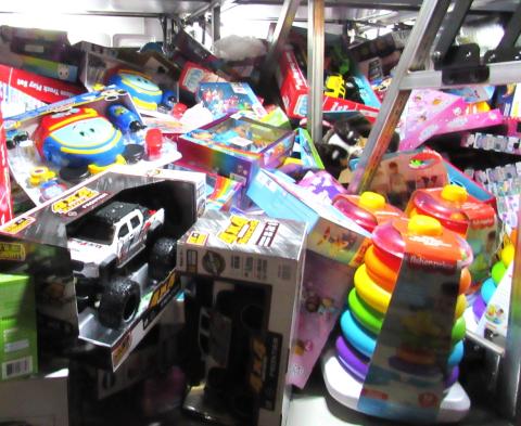 Toys are piled high inside the belly of the bus at the Soboba Foundation’s toy distribution event at SJUSD, Dec. 9 Toys are piled high inside the belly of the bus at the Soboba Foundation’s toy distribution event at SJUSD, Dec. 9