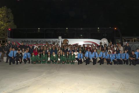 Volunteers who unstuffed the bus at Tahquitz High School on Dec. 10 completed unloading 1,000 toys in less than 30 minutes. Kyle Perry/HUSD courtesy photo Volunteers who unstuffed the bus at Tahquitz High School on Dec. 10 completed unloading 1,000 toys in less than 30 minutes. Kyle Perry/HUSD courtesy photo
