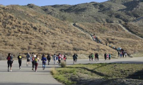 Participants make their way up the first hill during a past Soboba Trail Race Participants make their way up the first hill during a past Soboba Trail Race