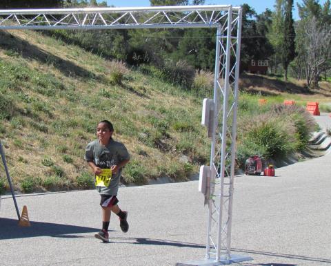 Abel Valdez, 9, was one of nearly 100 runners who crossed the finish line at the sixth annual Soboba Trail Race on May 21 Abel Valdez, 9, was one of nearly 100 runners who crossed the finish line at the sixth annual Soboba Trail Race on May 21