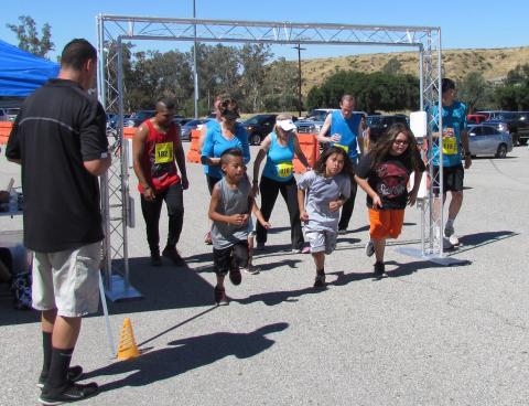 Several runners take off for the start of the Fun Run, a one-mile event during the sixth annual Soboba Trail Race on May 21 that included a 5K, 10K and 25K race Several runners take off for the start of the Fun Run, a one-mile event during the sixth annual Soboba Trail Race on May 21 that included a 5K, 10K and 25K race