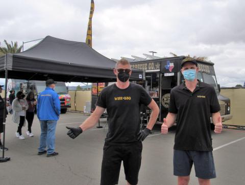From left, Bill and Justin Sloggatt, were a popular stop for the thousands of hungry visitors who attended the Soboba Food Truck Fiesta on May 15 and 16 From left, Bill and Justin Sloggatt, were a popular stop for the thousands of hungry visitors who attended the Soboba Food Truck Fiesta on May 15 and 16