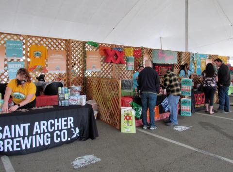A beer garden was set up in the center of the Soboba Food Truck Fiesta event, giving visitors a chance to try a variety of brews and food A beer garden was set up in the center of the Soboba Food Truck Fiesta event, giving visitors a chance to try a variety of brews and food