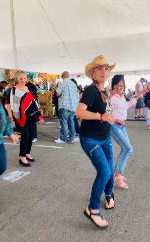 Visitors to the beer garden, set up at the Soboba Food Truck Fiesta, danced to the music of DJ Mike Nevarez on Saturday, May 15 Visitors to the beer garden, set up at the Soboba Food Truck Fiesta, danced to the music of DJ Mike Nevarez on Saturday, May 15