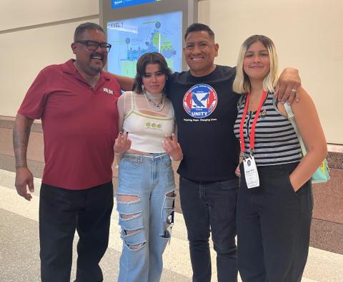 The Arres family is joined by motivational speaker and trainer Chance Rush at this year’s UNITY youth conference in Minnesota. From left, Harold Arres, Hattie Arres, Chance Rush and Abigail Arres The Arres family is joined by motivational speaker and trainer Chance Rush at this year’s UNITY youth conference in Minnesota. From left, Harold Arres, Hattie Arres, Chance Rush and Abigail Arres