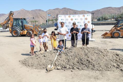 Several Soboba youths took part in the Sovovatum Village groundbreaking celebration on August 13 Several Soboba youths took part in the Sovovatum Village groundbreaking celebration on August 13