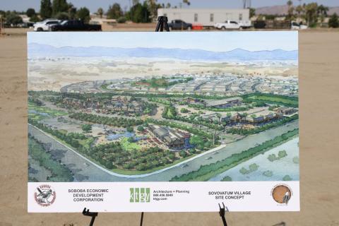 An artist’s rendering shows the approximate layout of the 4.3+ acre Sovovatum Village that will greet visitors to the Soboba Casino Resort and the Soboba Reservation. A groundbreaking celebration for Phase One took place at the site on Aug. 13 An artist’s rendering shows the approximate layout of the 4.3+ acre Sovovatum Village that will greet visitors to the Soboba Casino Resort and the Soboba Reservation. A groundbreaking celebration for Phase One took place at the site on Aug. 13