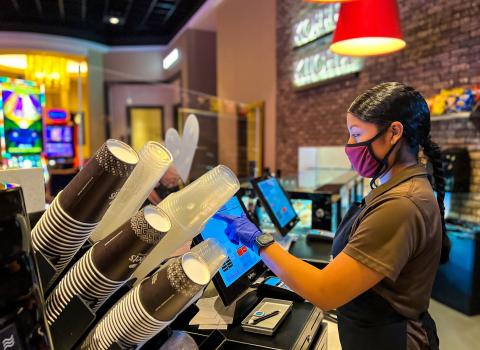 A Soboba Casino Resort team member works in the Food and Beverage Department A Soboba Casino Resort team member works in the Food and Beverage Department