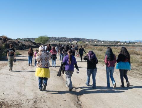 A few of the students wore tutus while walking on the trail near their school’s campus. Photo courtesy of Summer Herrera A few of the students wore tutus while walking on the trail near their school’s campus. Photo courtesy of Summer Herrera