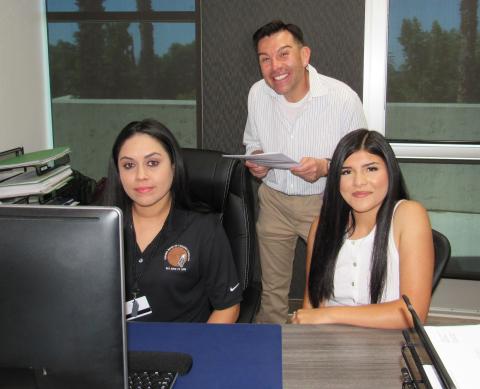 The Soboba Foundation is participating in the work experience program again this year. From left, Administrative Assistant Evelyn Gonzalez, Sponsorship Coordinator Andrew Vallejos and WE LEAD intern Myah Saenz The Soboba Foundation is participating in the work experience program again this year. From left, Administrative Assistant Evelyn Gonzalez, Sponsorship Coordinator Andrew Vallejos and WE LEAD intern Myah Saenz