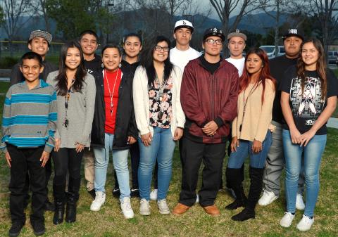 Members of the Soboba Youth Council including officers, starting in front row, third from left, Lynnae Rhodes, Emma Arres, Junior Medina, Autumn Vivanco and Asona Arres Members of the Soboba Youth Council including officers, starting in front row, third from left, Lynnae Rhodes, Emma Arres, Junior Medina, Autumn Vivanco and Asona Arres