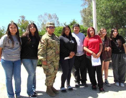 Soboba Tribal Youth Council members participate in the annual Memorial Day ceremony at Soboba Cemetery on May 27, showing their respect for all veterans, past and present Soboba Tribal Youth Council members participate in the annual Memorial Day ceremony at Soboba Cemetery on May 27, showing their respect for all veterans, past and present